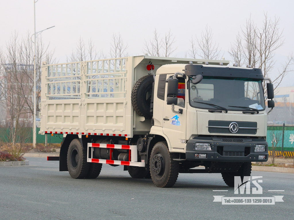 Dongfeng 18 Ton White 4×2 Grid Stake Dump Truck (210 HP) | รถบรรทุกส่งออกพิเศษ