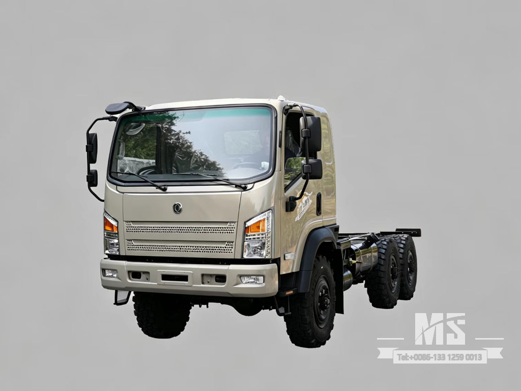 Dongfeng 6 × 6 EQ2082 Chassis_6 * 6 190hp รถบรรทุกหัวแบนแชสซีขับเคลื่อนหกล้อสำหรับขาย _ แชสซีรถบรรทุกส่งออกพิเศษ 