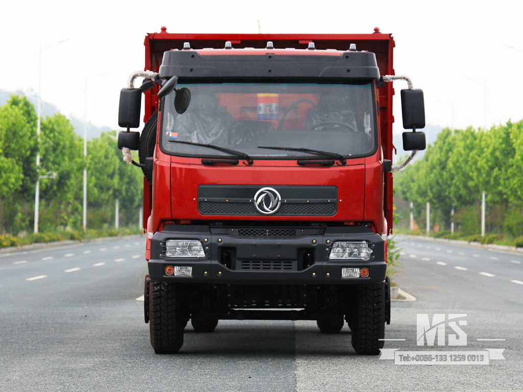 Dongfeng 18 Ton Red 4×2 Grid Stake Dump Truck (210 HP) | รถบรรทุกส่งออกพิเศษ
