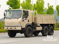Dongfeng 6X6 หัวแบนสีเทา EQ2082 170HP SingleRow Cab รถบรรทุก 6WD รถบรรทุกออฟโรด 