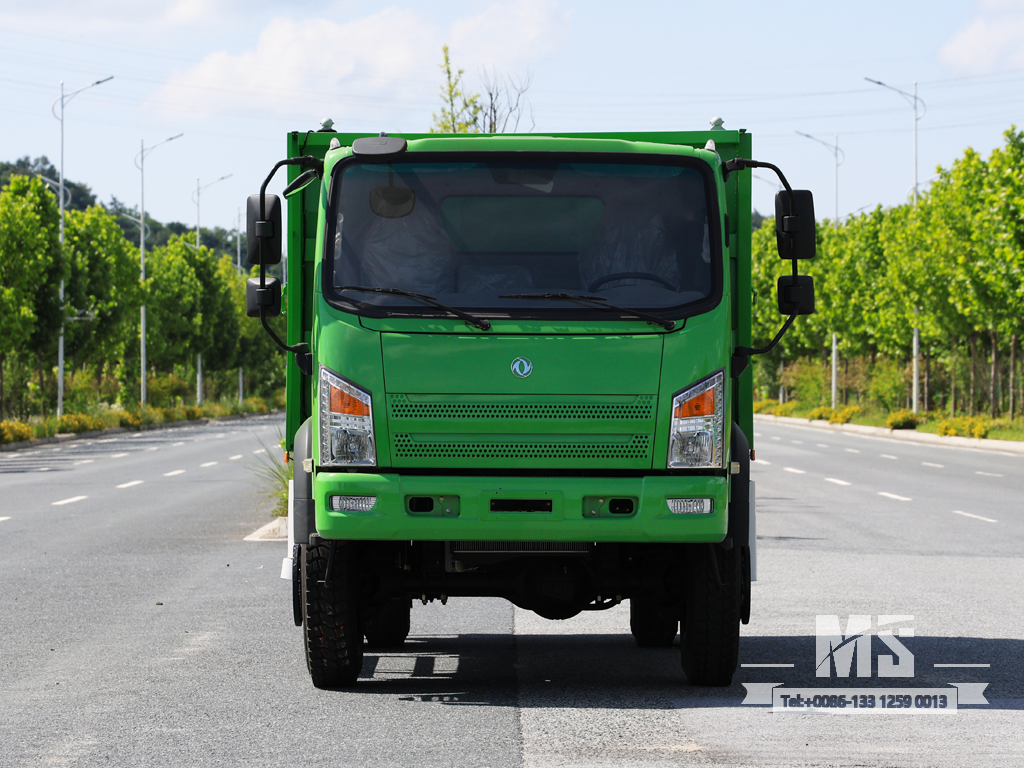 Dongfeng 10 Ton รถดัมพ์สีเขียวอ่อนขับเคลื่อนสี่ล้อ (170 HP) | รถบรรทุกส่งออกพิเศษ 